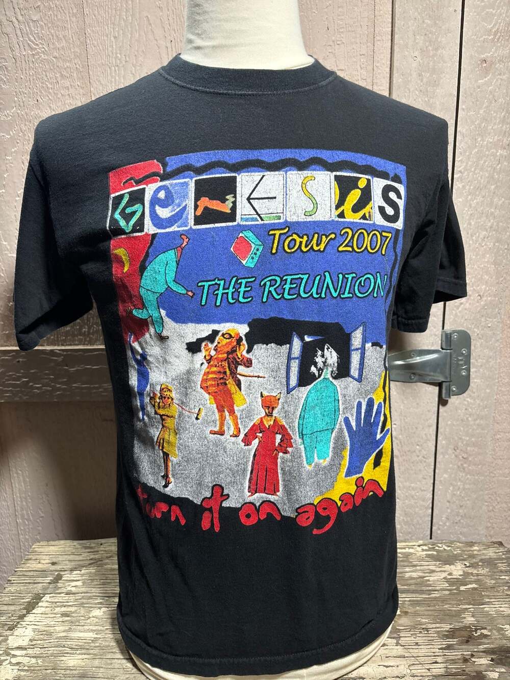 Genesis Black T-Shirt Size Medium Official band Tee phil collins 2007 Unworn New